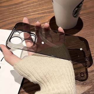 Ốp điện thoại không khung trong suốt pha lê siêu mỏng mới cho iPhone 16 15 14 12 11 13 Pro 11 Pro XS MAX XS X 7 Plus 7 8 SE 2020 Vỏ PC cứng chống sốc