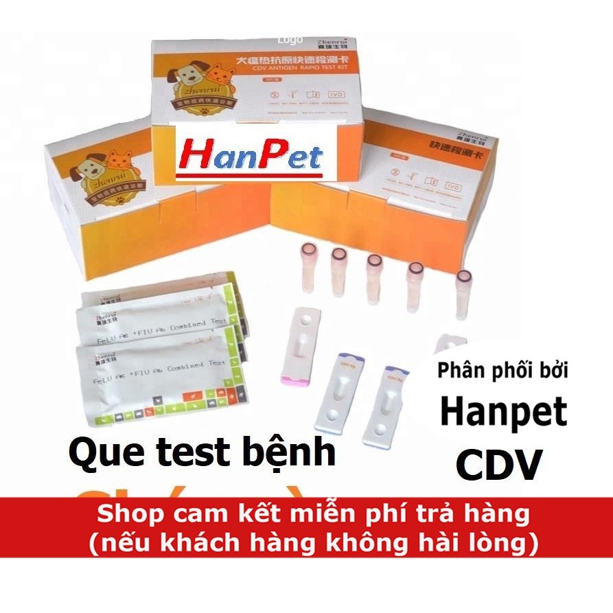 (1 hộp 10 que) Que test bệnh PARVO và CARE cho chó FPV mèo dụng cụ phòng khám chó mèo