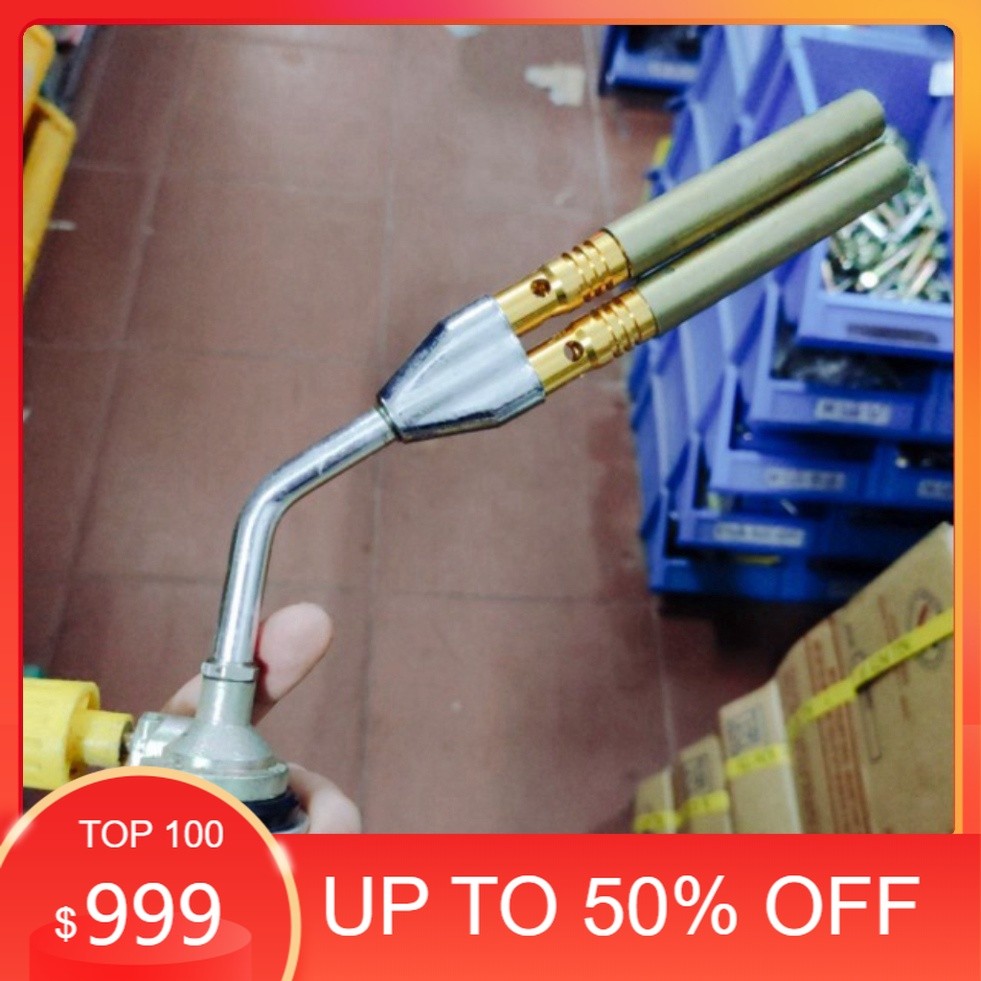 [RẺ NHẤT] khò ga đồng 2 nòng, khò ga cao cấp sử dụng bình gas mini (không gồm binh gas) [GIÁ TỐT]