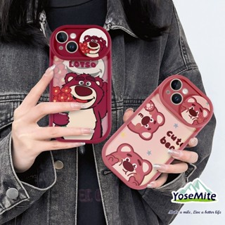 ốp lưng Iphone 15 11 Gấu dâu tây ốp trượt cam Gấu dâu tây iPhone 15 14 XR 13 11 12 Pro Max 8 7 6 6S Plus X Xs Max Se 2020 13 12 11 Ốp Điện Thoại Case