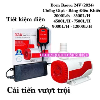 Máy Bơm Bể Cá BAOYU BY-DC 24v Mẫu Mới 2024 Chống Giựt Bảng Điều Khiển 12 Chế Độ Đủ Công Suất Giành Cho Hồ Cá
