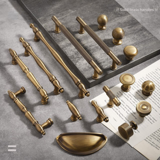 Pháp Brass xử lý cho tủ/tủ quần áo/ngăn kéo rắn brass xử lý tủ bếp tay nắm cửa