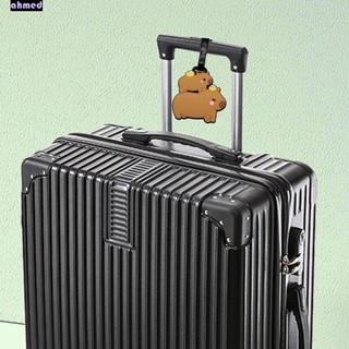Thẻ hành lý AHMED Capybara, Thẻ địa chỉ nội trú Thẻ vali máy bay Capibara, Thẻ tên hành lý mềm Thẻ thông tin kiểm tra máy bay Kapibara Thẻ thông tin nội trú Nữ