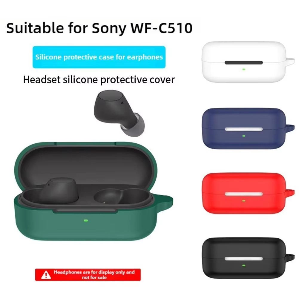 Dành Cho WF-C510 Vỏ Tai Nghe Silicon Dành Cho Sony WF-C510 Chống Rơi Bụi Thùng Sạc Tai Ốp Lưng Tai S