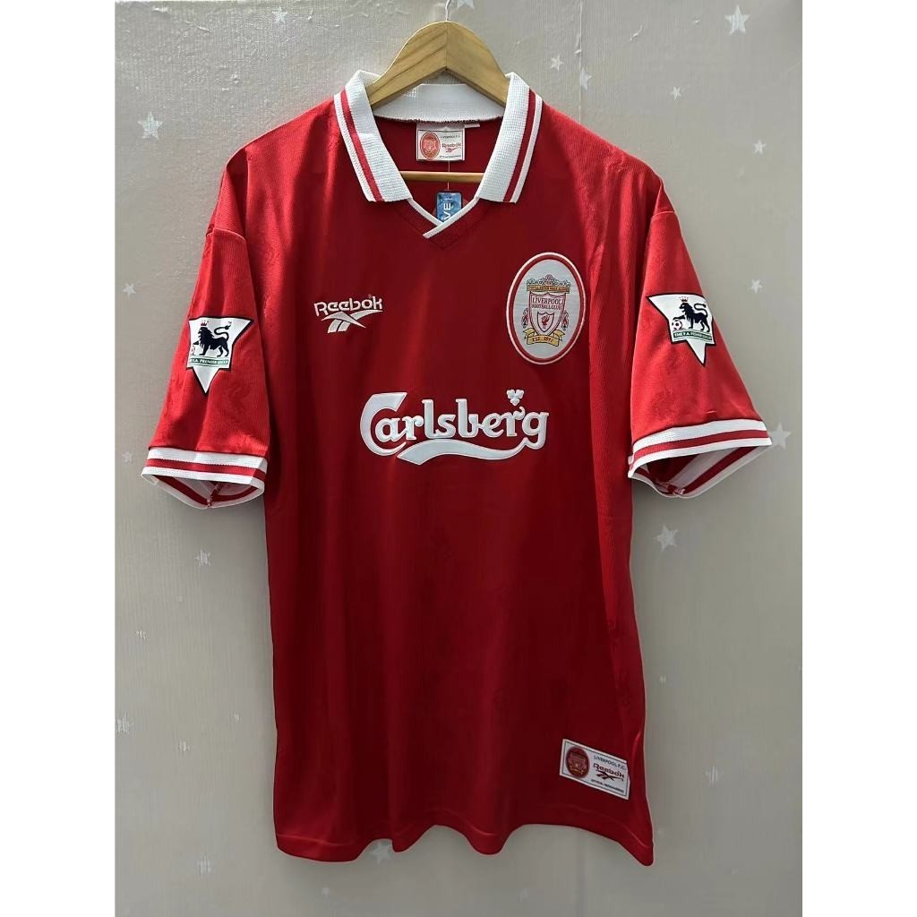 96-97 Liver-p FOWLER MCMANAMAN BARNES Home Retro Áo thun tùy chỉnh AAA +