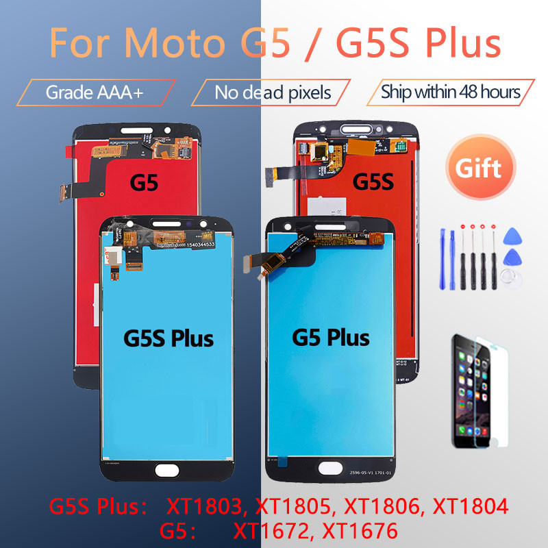 100% Đã thử nghiệm cho Motorola Moto G5S Plus G5 Plus Màn hình LCD Bộ số hóa màn hình cảm ứng Thay t
