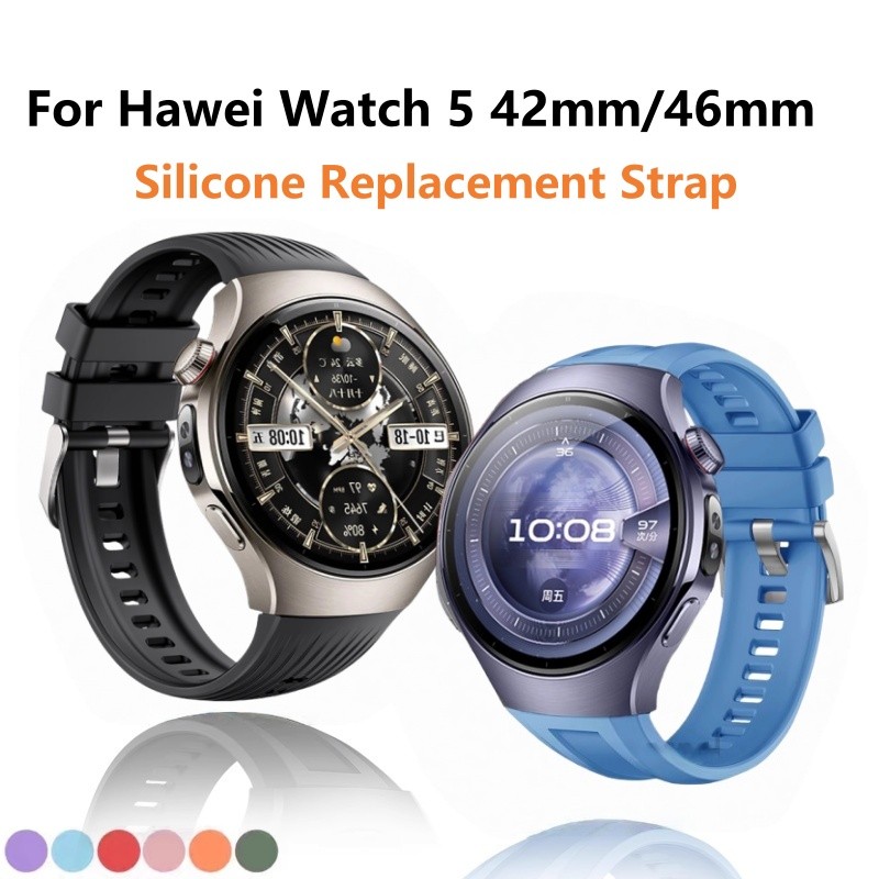 Dành Cho Huawei Watch 5 42mm / 46mm Dây Đeo Đồng Hồ Thông Minh Silicon Dây Đeo Thay Thế Cho Huawei W