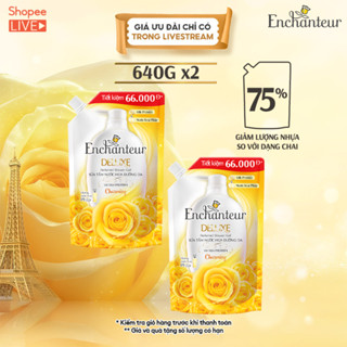 Combo 2 Túi Sữa tắm hương nước hoa Enchanteur Charming 640g - Live