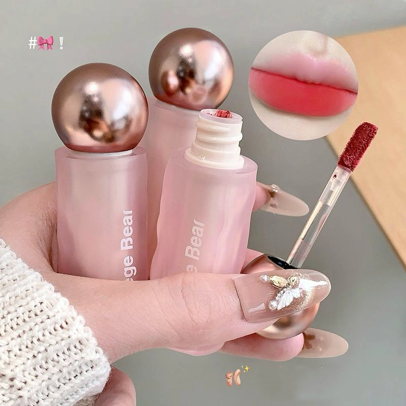 GegeBear 8 Màu Hồng Ống Son Bùn Matte Velvet Son Môi Học Sinh Chống Thấm Nước Lâu Dài