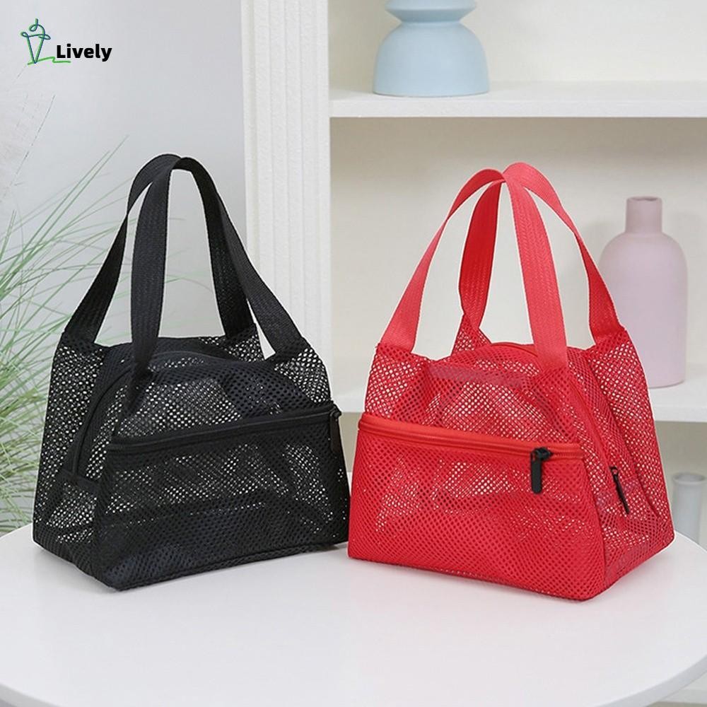 Túi đi biển lưới LIVELY​​, Lưới thoáng khí​ Có thể gập lại​​ Túi đựng đồ giặt, ​​Người tổ chức Beach Essentials​​ Khô nhanh ​​Dung tích lớn​​ ​​Túi trang điểm nhẹ Du lịch & Kỳ nghỉ​​