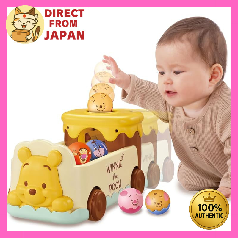 [Official] Pooh 2-Way Ball Bus Toy | Chase & Count Modes | Educational Baby Toy