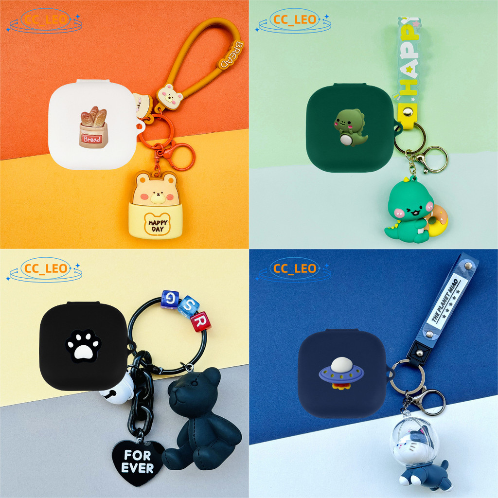 For Anker Soundcore P40i Case Cartoon Bear Cute Piggy Keychain Pendant Creative Duck Silicone Soft S