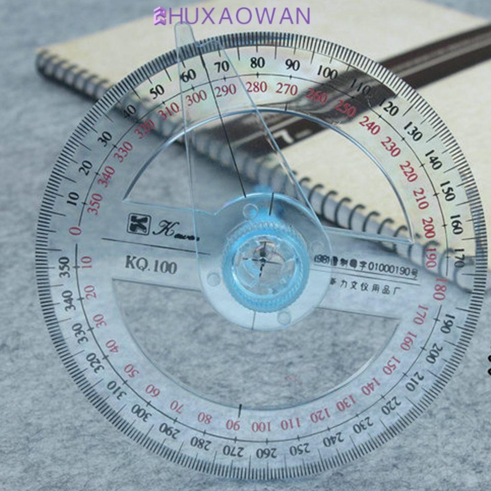 ZHUXAOWAN Protractor Toán Học Đồ Dùng Học Tập 360 Độ Vòng Tròn Xoay Xoay Cánh Tay Con trỏ Góc Thước
