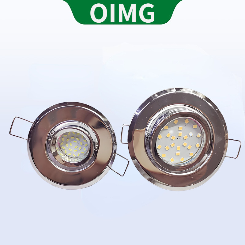 OIMG Spotlight Giá đỡ đèn nhúng Khung vỏ MR16 MR11 Chụp đèn Bạc sáng Trắng Loại trừ bóng đèn