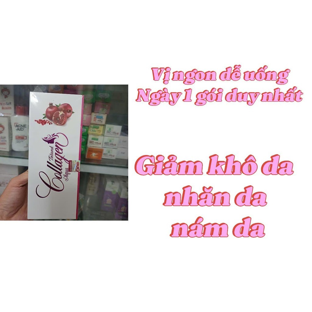 Gói uống trắng da Collagen Aqua Intend  HỘP 10 gói
