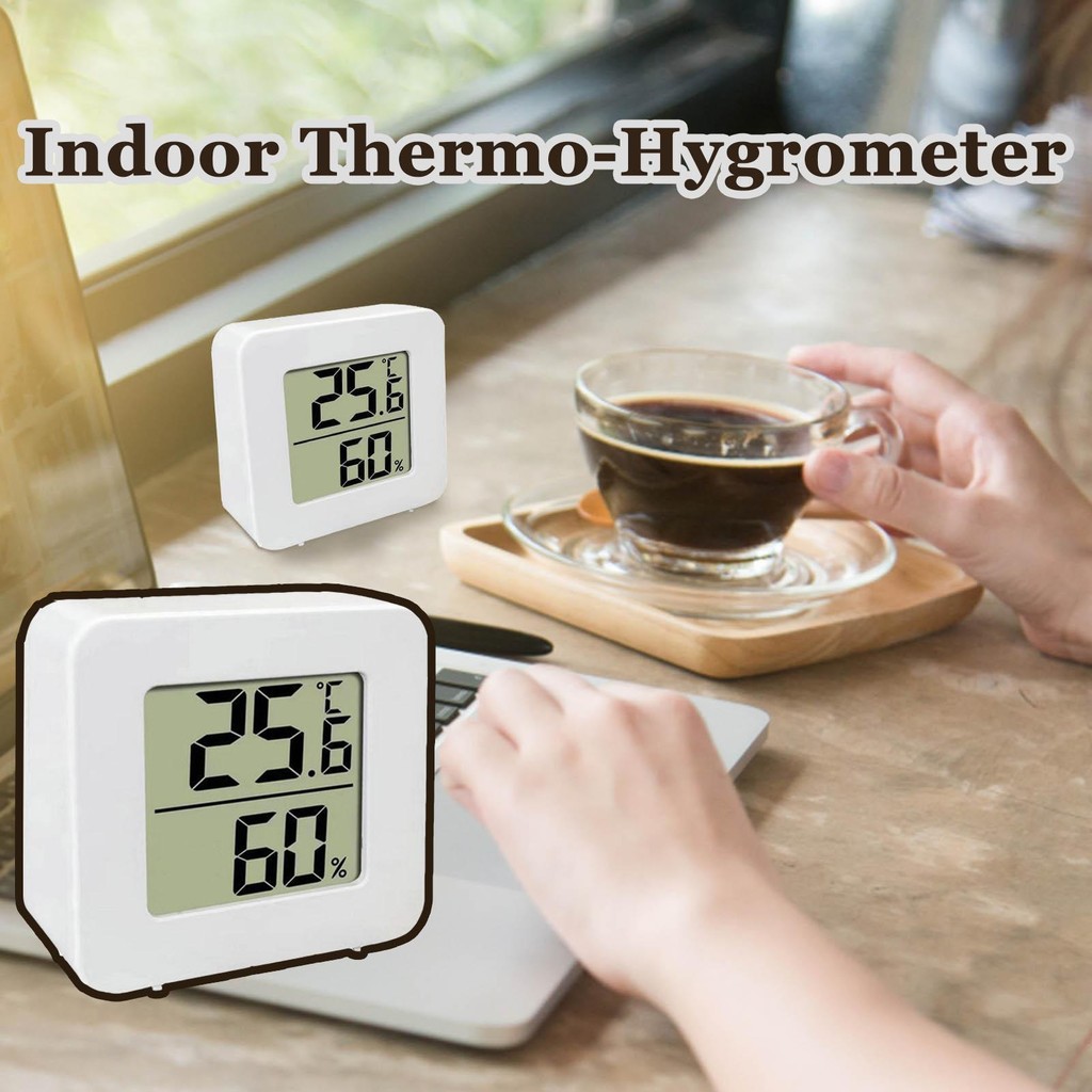 Temperature Humidity Monitor Mini LCD Temperature and Humidity Meter Accurate Humidity Gauge for Nur