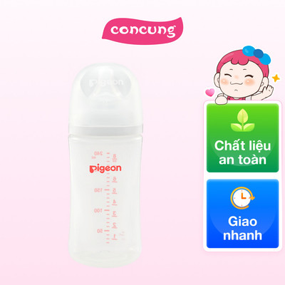 Bình Sữa Pigeon PP Softouch Baby-Friendly World 240ml (M)