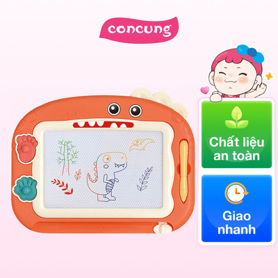 Bảng vẽ khủng long kèm bút và khuôn ấn cho bé CY510932 (Cam)