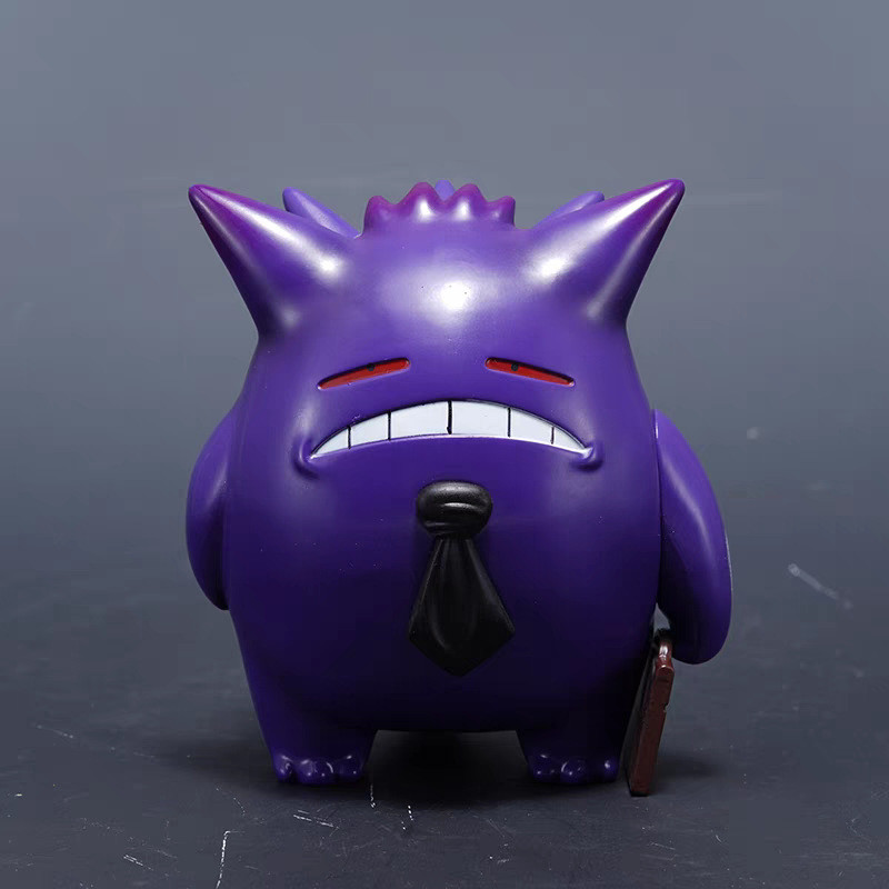 Little Pet Series GK Worker Gengar Nhân Viên Văn Phòng Gengar Khung Máy Tính Để Bàn Trang Trí Mô Hìn
