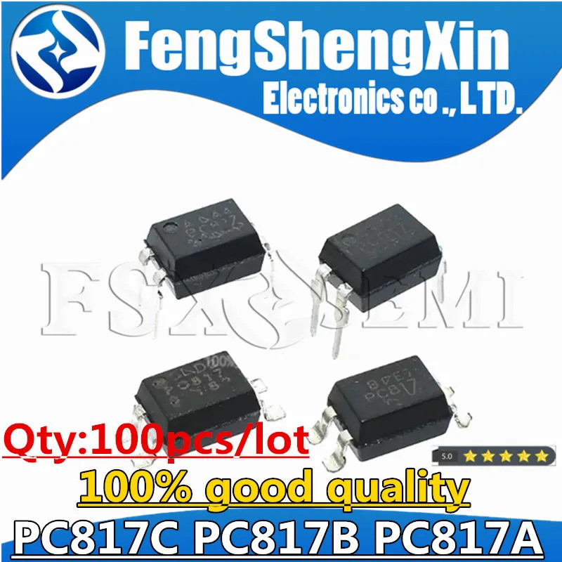 100 PC817C DIP-4 PC817-C DIP PC817 C B A PC817A PC817B SOP-4 EL817 EL817C PC817-B