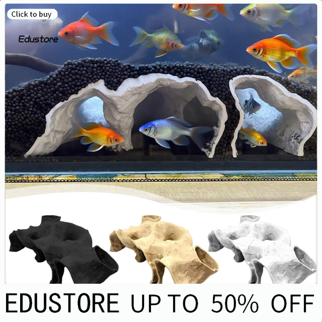 Cichlid Nơi ẩn náu cho tôm 3D In hình cá vàng Nơi ẩn náu tự nhiên 3D In hình hang động hầm để trang 