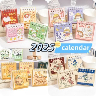 Lịch đóng sách cuộn dễ thương 2025 Lịch để bàn mới Lịch Mini Đồ dùng học tập văn phòng