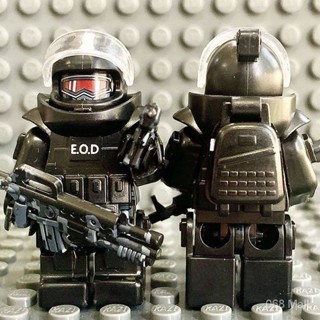 Tương thích với các khối xây dựng Lego Các nhân vật nhỏ Lực lượng đặc biệt Quân đội Black Panther SWAT Chariot Giáo dục nặng