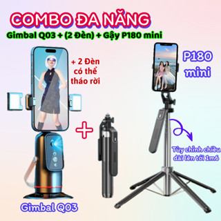 Gậy selfie P180/P185 cầm tay xoay 360 độ,kéo dài tối đa 1,8 mét, giá đỡ điện thoại di động bốn chân