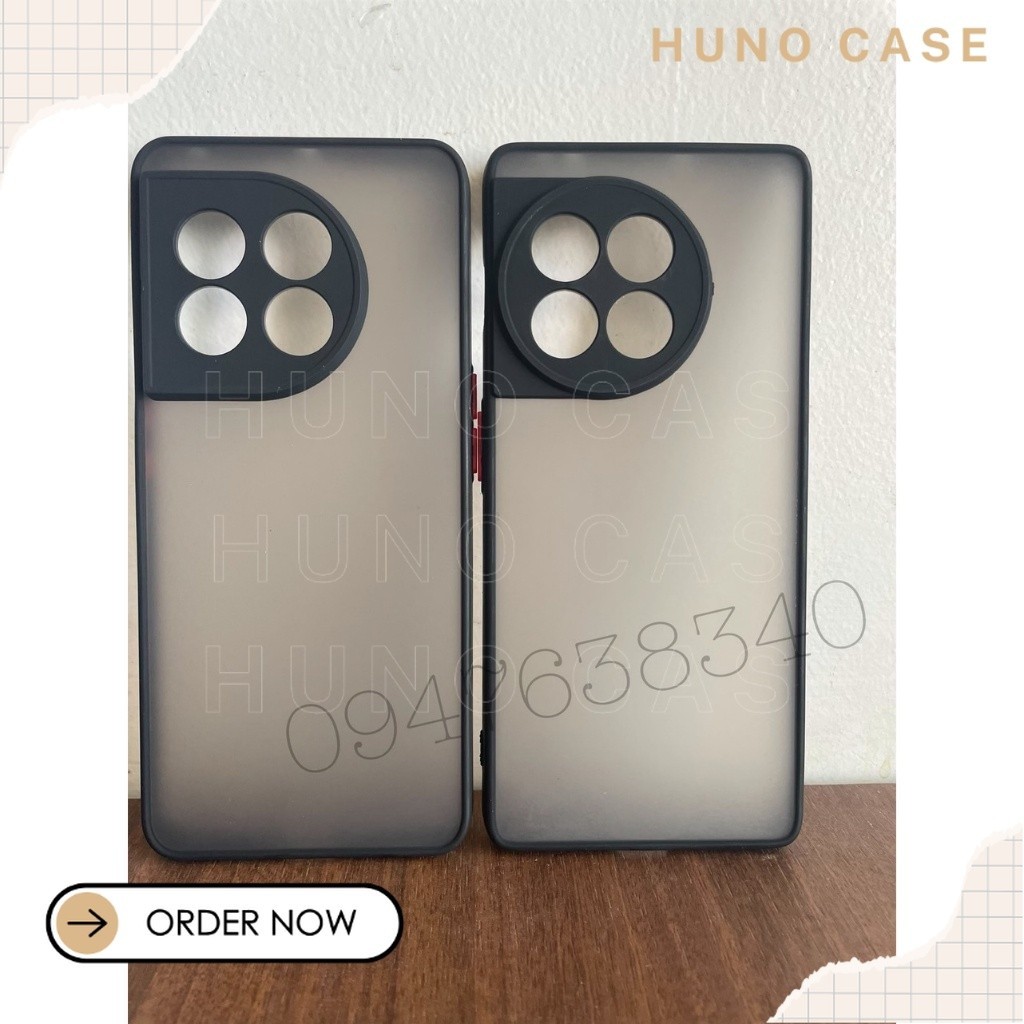 Ốp lưng nhám Oneplus 11 , Oneplus 11 R , Oneplus Ace 2 viền dẻo, lưng chống bán vân tay (đen)