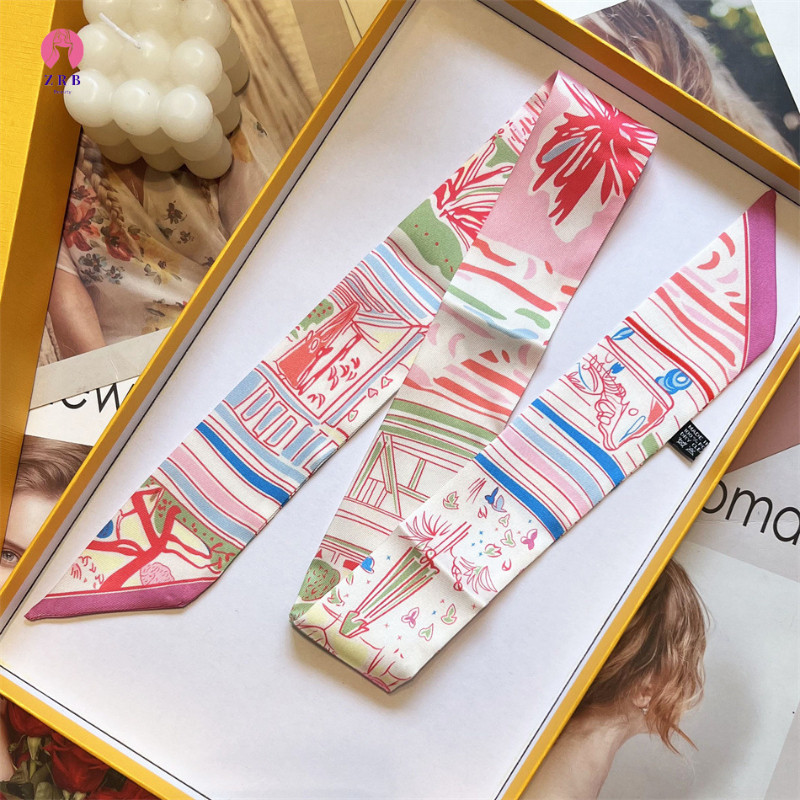 Zrb Mô Phỏng Khăn Lụa 5 * 90cm Khăn Dài Hợp Thời Trang Mùa Hè Phong Cách Mới Phiên Bản Hàn Quốc Khăn