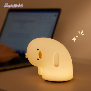 Đèn ngủ vịt trắng dễ thương USB có thể sạc lại 1200mAh Đèn silicon cảm biến cảm ứng