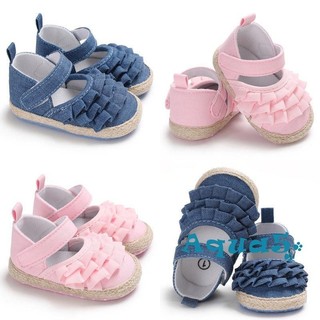 Aqua-elegant Bé Gái Nơ Chống Trơn Trượt Cũi Giày Xù Hoa Nơ Giày Sneaker Dễ Thương