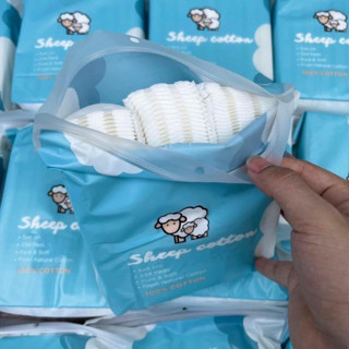 Bông Tẩy Trang Cừu Habaria Sheep 100% Cotton Bịch 234 Miếng, Mềm Mại, Dày Dặn