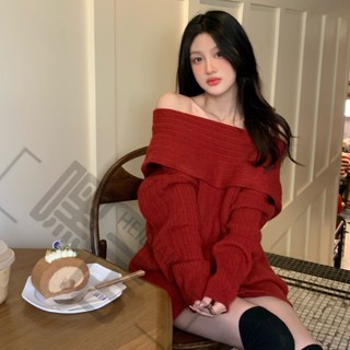 Áo len dáng dài giấu quần thiết kế trễ vai mặc được 2 kiểu hàng QCCC chất liệu dày dặn SAMI SP83