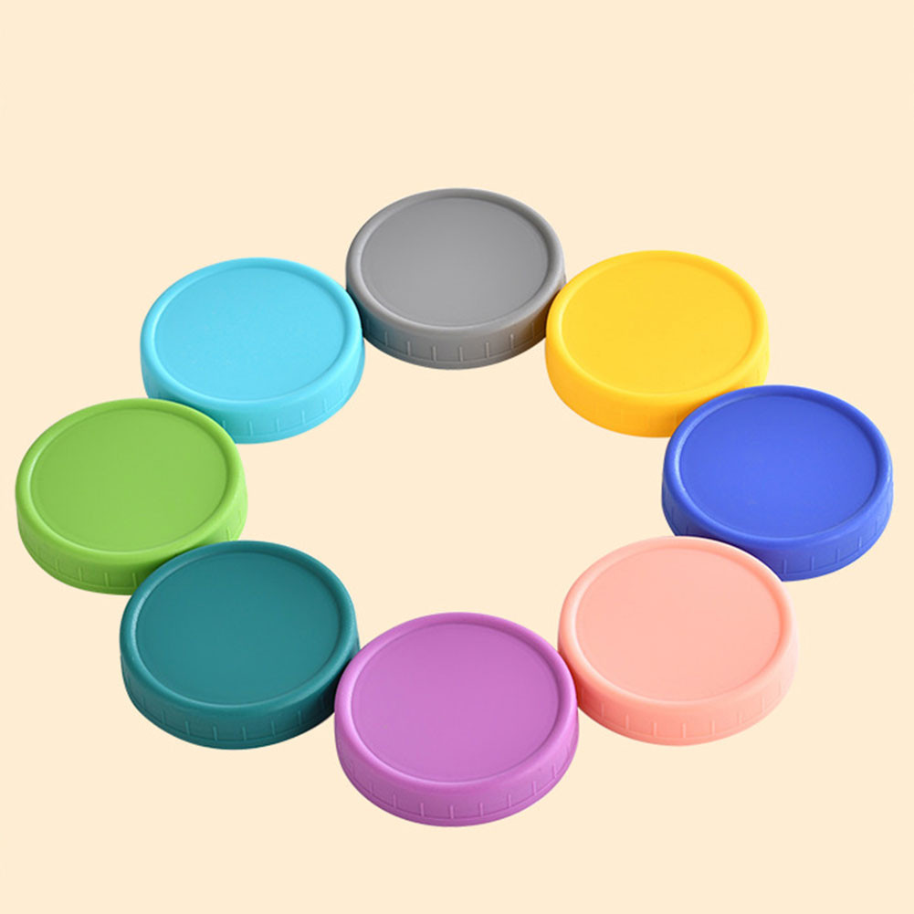 8 Chiếc Nhựa Màu Mason-Jar Nắp Thiết Thực Nhiều Màu Sắc Mason-Jar Nắp Mason-Jars Phụ Kiện