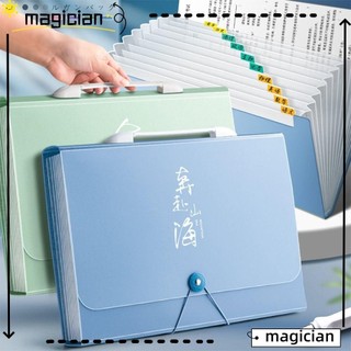 Thư mục lưu trữ giấy kiểm tra MAG, Thư mục tập tin A4 di động 13 lớp, Túi đựng tài liệu dung lượng lớn PP thời trang Văn phòng trường học