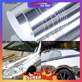 Decal Nhãn dán decal vinyl mạ chrome bóng co giãn mặt gương xe hơi