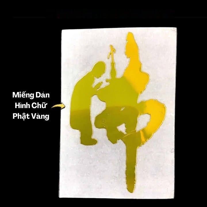 Miếng Dán Hình Chữ Phật Vàng - SP006189