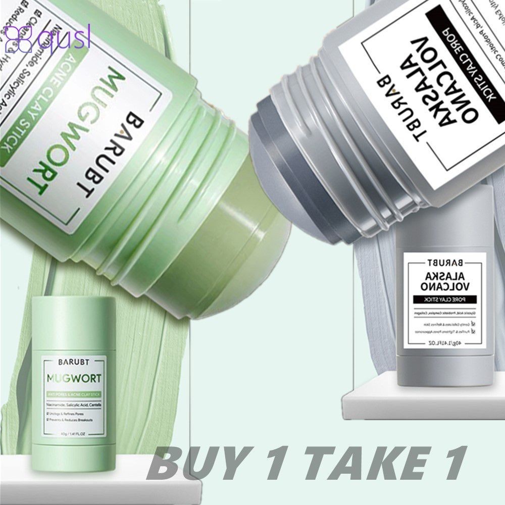【hot】 Mặt nạ đất sét 2 chiếc Mugwort Clay Mask 40g + Mặt nạ Alaska Volcano Wajah Masker Salicylic Ac