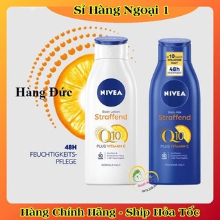 Dưỡng thể Nivea Q10+Vitamin C giúp trắng da, chống lão hoá của Đức- Nội địa Đức Đủ Bill