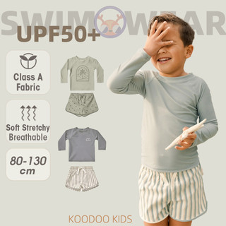 Bộ Đồ Bơi Bé Trai Dài Tay Trunk Trẻ Em Chia Quần Đi Biển Mùa Hè Đồ Bơi