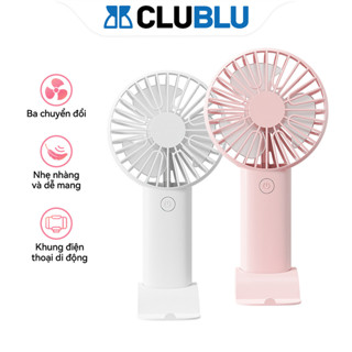 -CLUBLU- Quạt Mini Cầm Tay Pin USB Để Bàn Giá Đỡ Điện Thoại Cho Dân Văn Phòng Học Sinh Cute Âm Không