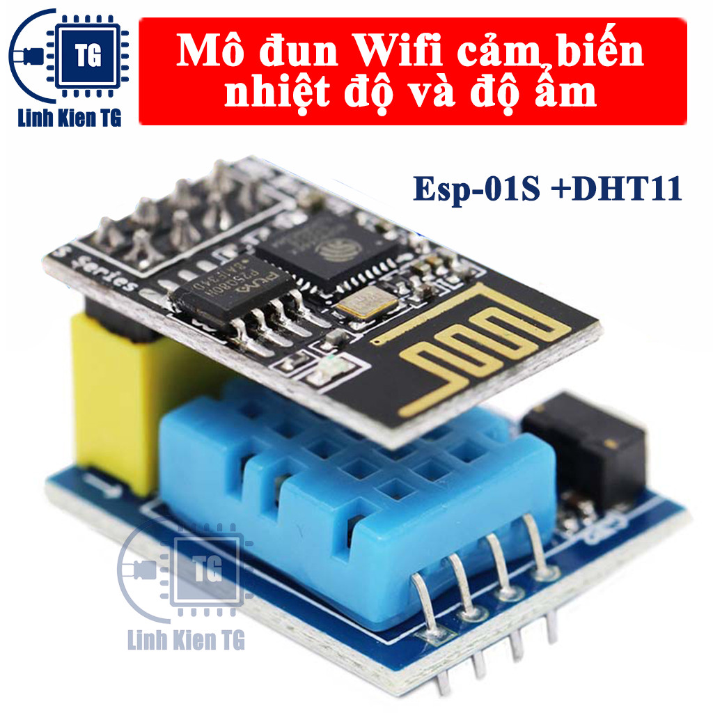 Mô đun Wifi cảm biến nhiệt độ và độ ẩm Esp8266 Esp-01 Esp-01S DHT11 Esp8266 Wifi