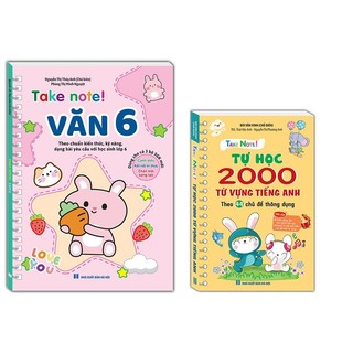 Sách - 2c TAKE NOTE! Văn 6 (không lò xo) và  TAKE NOTE ! Tự học 2000 từ vựng tiếng anh (theo 44 chủ đề thông dụng) (MT)