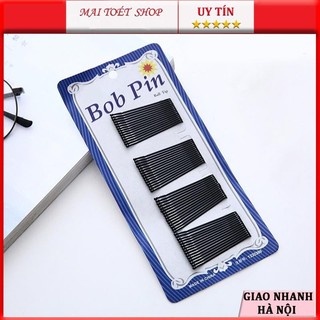 Vỉ kẹp tóc 60 cái ghim tăm đen