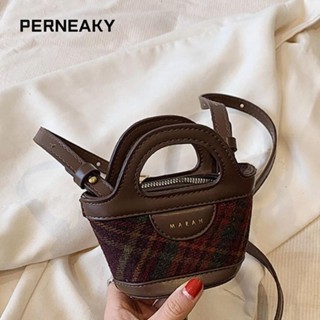 PERNEAKY Túi đeo vai nữ bằng da Pu Mini có thể giặt được