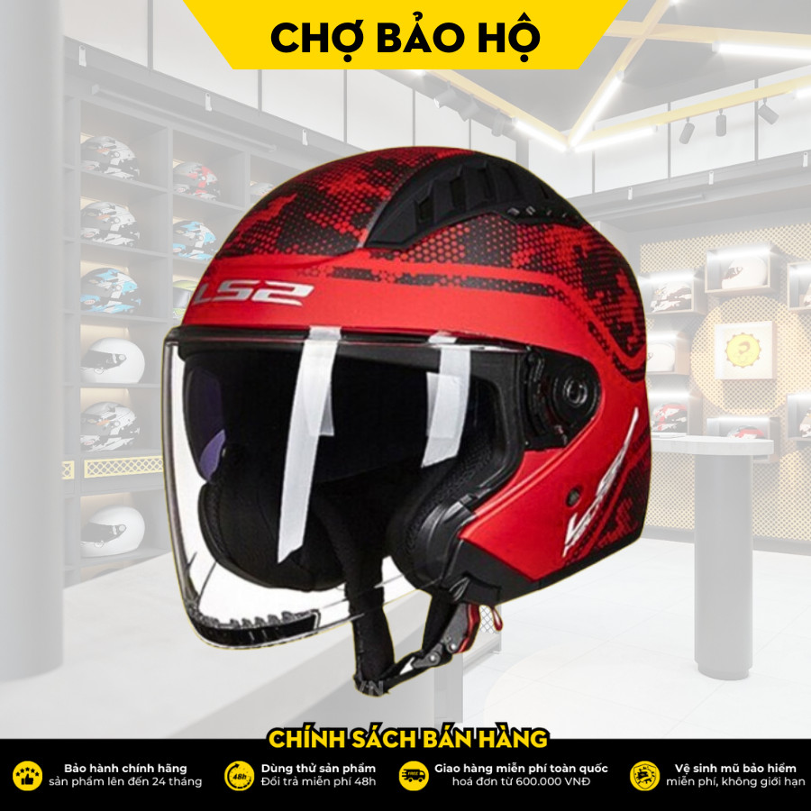 [Giá hủy diệt] [Ảnh thật] [Chính hãng] NÓN BẢO HIỂM 3/4 LS2 COPTER OF600