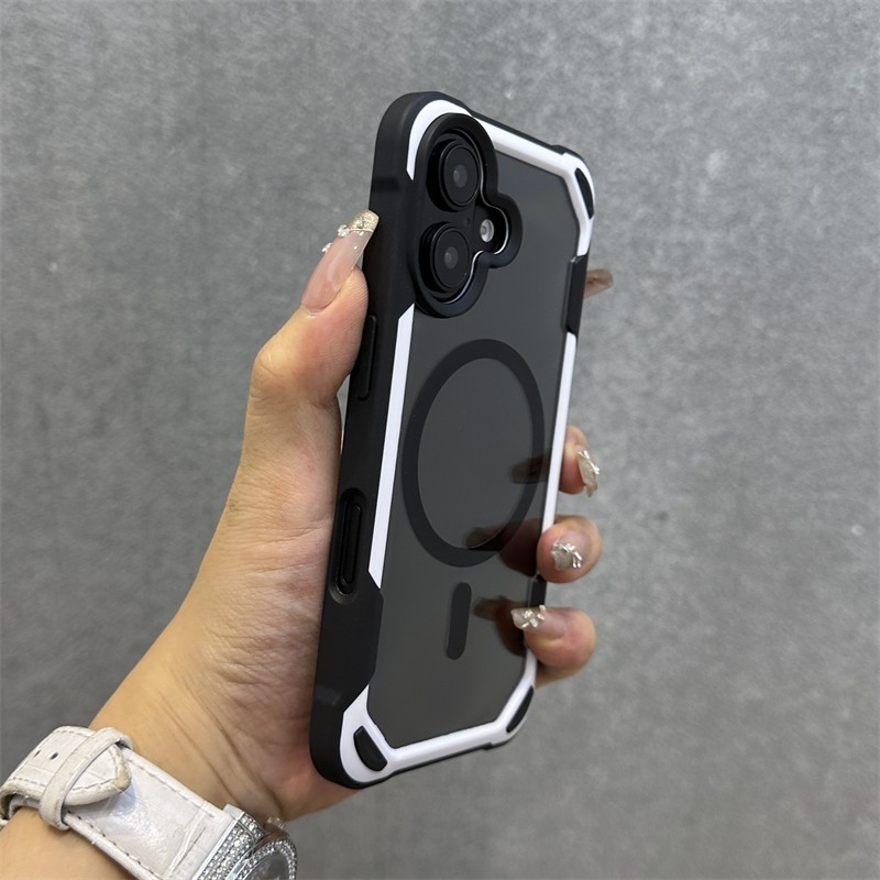 Ốp điện thoại từ tính trong suốt sang trọng cho iPhone 16 15 14 13 12 11 Pro Max 16 Plus Vỏ bảo vệ toàn diện Vỏ cứng chống sốc | BigBuy360 - bigbuy360.vn
