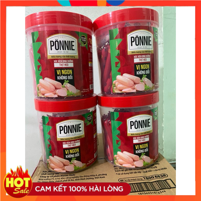 Xúc xích heo hủ 50 cây Ponnie x 19g