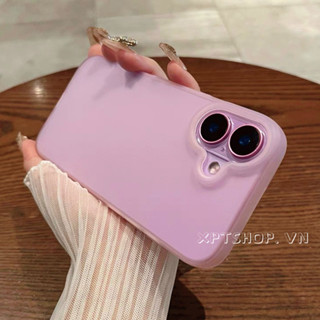 Ốp Điện Thoại Sương Mù Màu Hồng Cho iPhone 17ProMax 16Plus 15 14 13 12 11 Bảo Vệ Toàn Diện Chống Sốc Bảo Vệ Vỏ Mềm